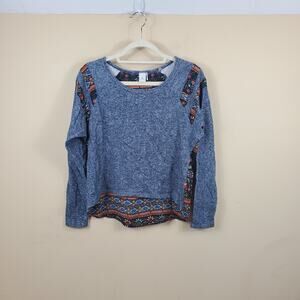 Paper Cranes Sweater with Aztec Print Detail Size S